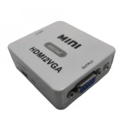 Adaptor Q JC145 Mini Convertor VGA La HDMI Full HD 1080p Video Si Audio Stereo