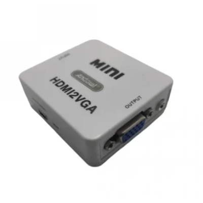 Adaptor Q JC145 Mini Convertor VGA La HDMI Full HD 1080p Video Si Audio Stereo