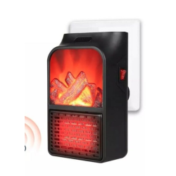 Aeroterma Flame Heater portabila tip SEMINEU cu telecomanda si efect de flacara