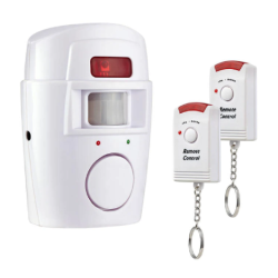 Alarma wireless cu 2 telecomenzi si senzor de miscare cu infrarosu OFF Alarma wireless cu 2 telecomenzi si senzor de miscare cu infrarosu OFF