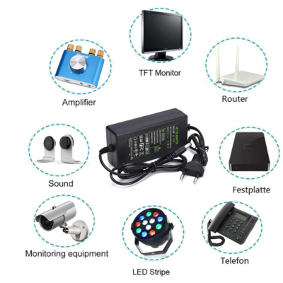 Alimentator 220-12V 10A camere DVR CCTV Universal XL