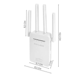 Amplificator Alb U7AC1200RE  de semnal 4 antene wireless