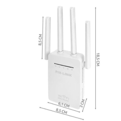 Amplificator Alb U7AC1200RE  de semnal 4 antene wireless