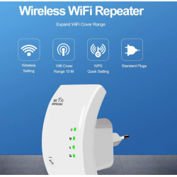 Amplificator wifi Andowl Q 9D functie repeater WiFi 2.4Ghz 100Mbps alb