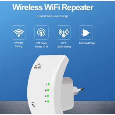 Amplificator wifi Andowl Q 9D functie repeater WiFi 2.4Ghz 100Mbps alb