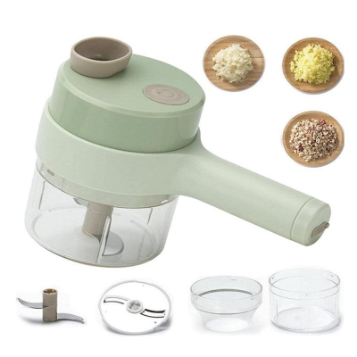 Aparat de tocat si feliat automat verde pentru fructe legume si condimente ACUMULATOR MARE