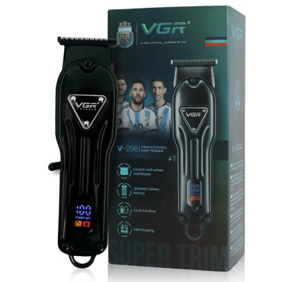 Aparat de tuns fara fir VGR V 298 cu 4 distantiere afisaj LED acumulator 1500mAh