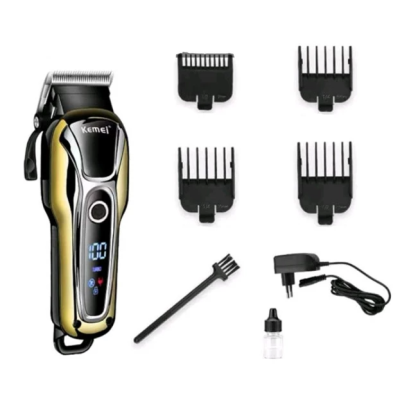 Aparat de tuns profesional E020 putere 5W lame inox ecran LED