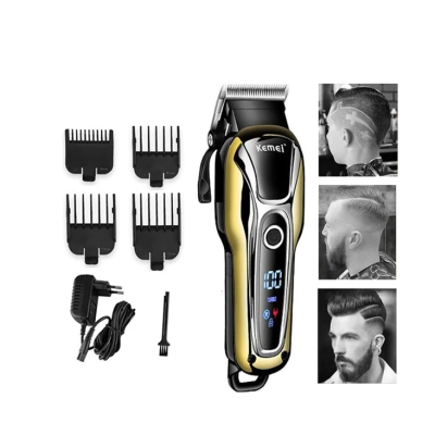 Aparat de tuns profesional E020 putere 5W lame inox ecran LED