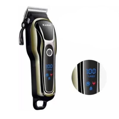 Aparat de tuns profesional E020 putere 5W lame inox ecran LED