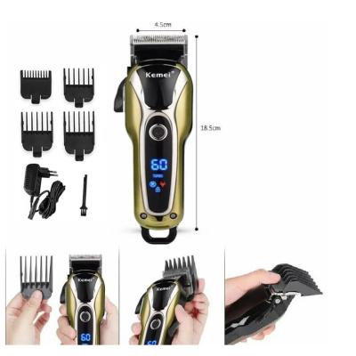 Aparat de tuns profesional E020 putere 5W lame inox ecran LED