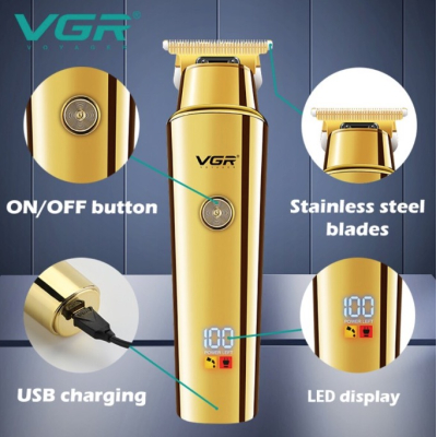 Aparat de tuns VGR-947 Auriu cu 4 atasamente