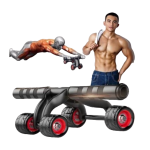 Aparat fitness cu 4 roti JS285 pentru abdomen si spate