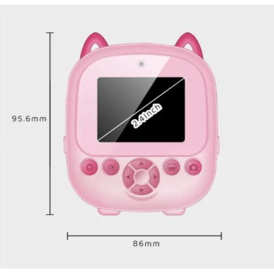 Aparat foto digital pentru copii cu 2 Camere - Spate si Frontala, Imprimare instantanee