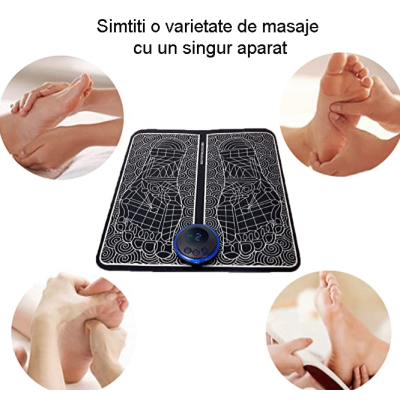 Aparat masaj picioare tip covoras cu Incarcare USB pentru electrostimulare 19 niveluri intensitate