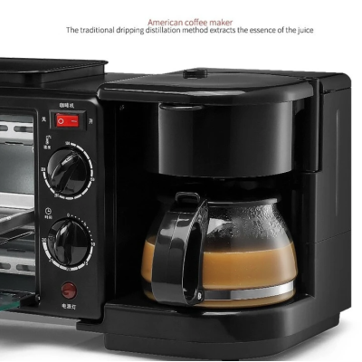 Aparat Multifunctional 3 In 1 Mic Dejun Cuptor Gratar Filtru Cafea