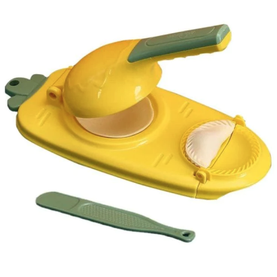 Aparat pentru paste de casa si umpluturi din plastic 2 in 1 GALBEN