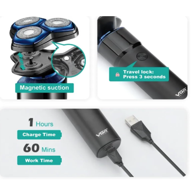 Aparat profesional de ras cu capete rotative triple VGR V325