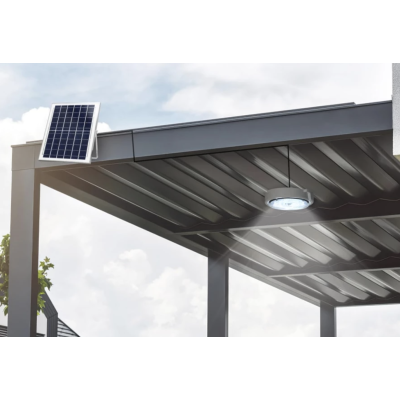 Aplica cu incarcare solara 100 W diametru 170 mm si telecomanda  alb rece