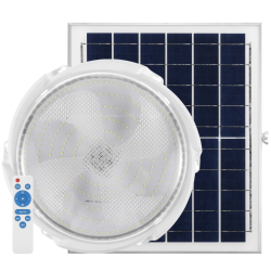 Aplica cu incarcare solara 300 W diametru 360 mm si telecomanda  alb rece