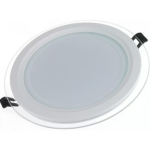 Aplica Rotunda 12W Led MAT incastrabila in tavan fals si rigips margine sticla