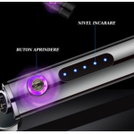 Aprinzator electric RD G032 arc dublu fara flacara rezistent la vant