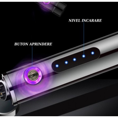 Aprinzator electric RD G032 arc dublu fara flacara rezistent la vant