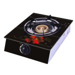 Aragaz din sticla securizata 1 ochi din fonta aprindere pe quartz negru