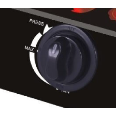 Aragaz din sticla securizata 1 ochi din fonta aprindere pe quartz negru