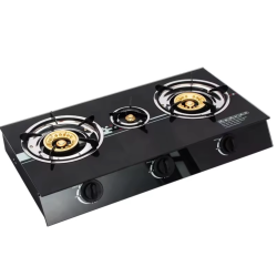 Aragaz plita sticla securizata cu 3 ochiuri quartz Gpl butelie