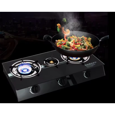 Aragaz plita sticla securizata cu 3 ochiuri quartz Gpl butelie