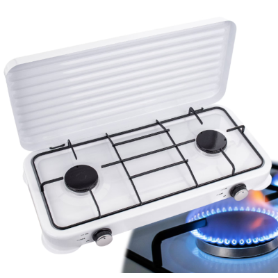 Aragaz portabil cu 2 ochiuri model 2833 alimentare butelie ALB