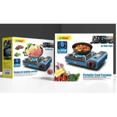 Aragaz portabil pe gaz pentru bucatarie 2.9kw Andowl Q WS160