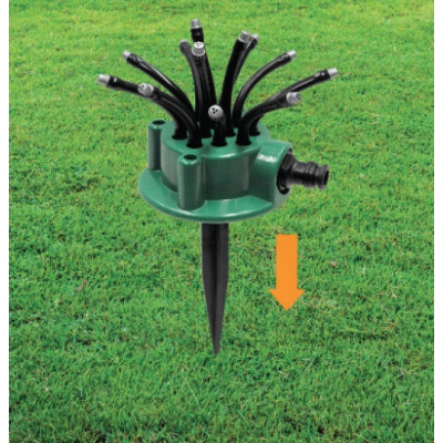 Aspersor de gradina cu 12 furtunuri flexibile semi-ajustabile