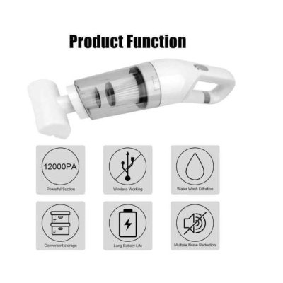 Aspirator ALB de mana JB-168 portabil silentios aspiratie puternica cu Usb 120W Alb