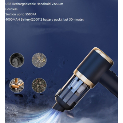 Aspirator auto portabil multifunctional 4 in 1 filtru lavabil 4000mAh