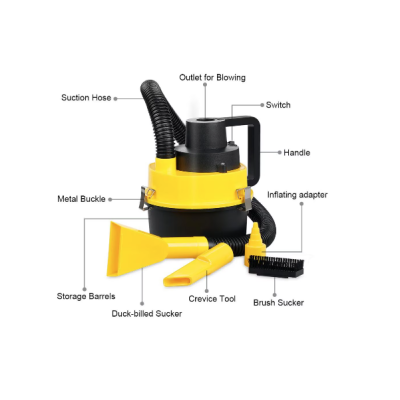 Aspirator Auto Turbo filtru de praf detasabil aspira umed si uscat alimentare la bricheta auto