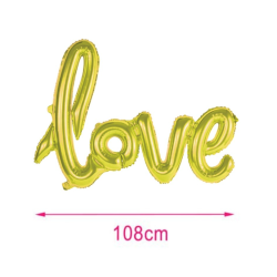 Balon din folie PartyGo Love FB 0522 Auriu