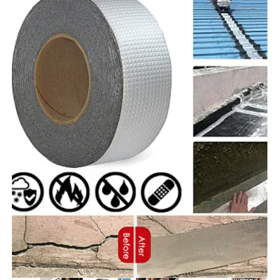 Banda acoperis 150mm x 5M butilica adeziva hidroizolanta bituminoasa durabila Rezistenta la Apa 