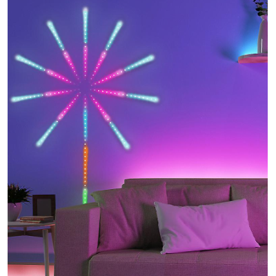 Banda artificii LEDBluetooth/USB Control prin telecomanda/telefon RGB Sincronizare audio 2 cm Multicolor