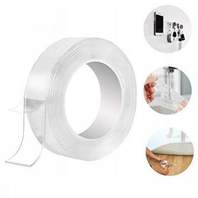 Banda Ivy Grip 5M din SILICON transparent dublu adeziva incolora