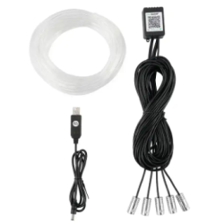Banda led auto fibra optica cu bluetooth
