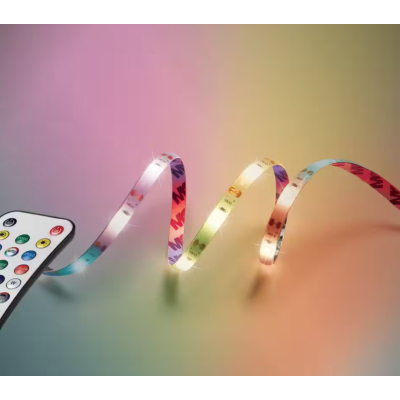 Banda LED multicolora Q ZD933 cu panou solar si telecomanda 5 metri