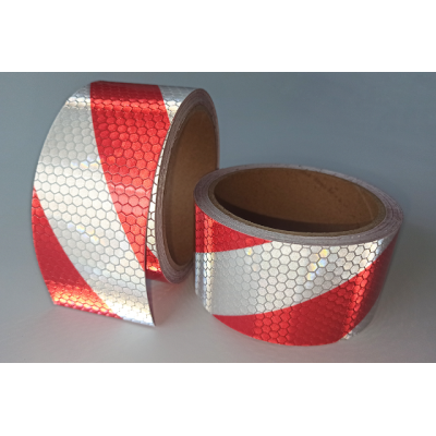 Banda Reflectorizanta Alb Rosu Auto MY-RA 50m Omologata