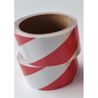 Banda Reflectorizanta Alb Rosu Auto MY-RA 50m Omologata