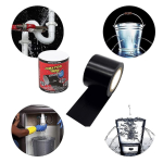 Banda Super Adeziva Reparatoare JIMATOR TAPE lata 8" x 5' Neagra