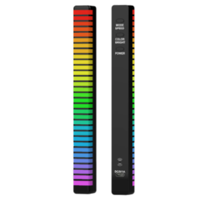 Bara RGB 32 leduri sincronizare muzicala 18 culori (bara de ritm) ACUMULATOR + USB C