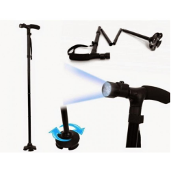 Baston de sprijin Trusty Cane cu inaltime reglabila pliabil cu lanterna