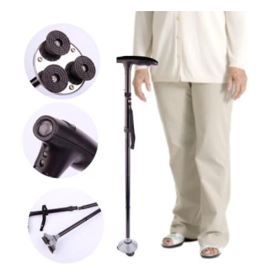 Baston de sprijin Trusty Cane cu inaltime reglabila pliabil cu lanterna