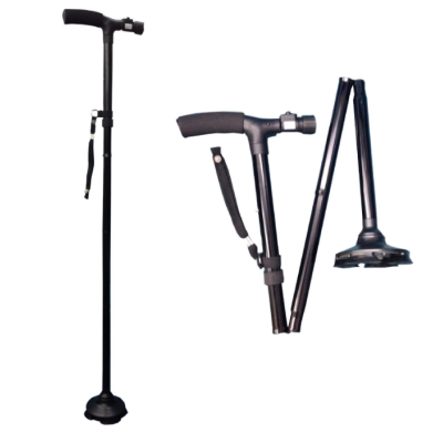 Baston de sprijin Trusty Cane cu inaltime reglabila pliabil cu lanterna